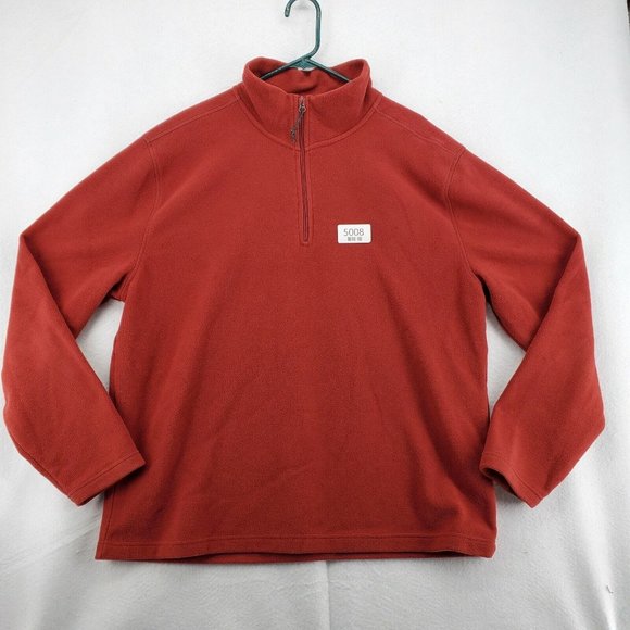 St John's Bay Shirt Men's Long Sleeve1/4 Zip Pullover Polyester Blend Red XL - Picture 11 of 11